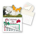 Dog & Cat Shape Custom Printed Calendar Pad Sticker W/ Tear Away Calendar